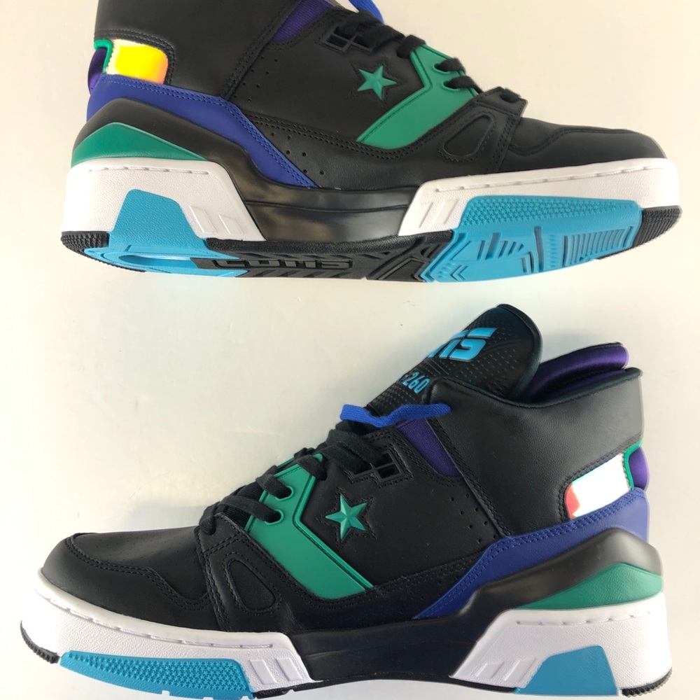 Converse Men's ERX 260 Mid Jewel Black/Court Purple/Bold Jade 164386C - … - Picture 9 of 12